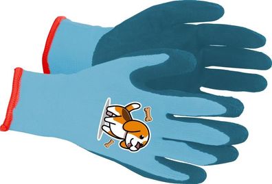 Handschuhe Strend Pro, Kinderhandschuhe, Jungen, mit Hündchen, blau