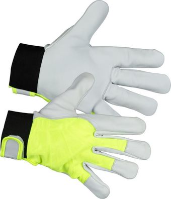 Handschuhe Strend Pro Marvic High Vision, Textil Leder mit