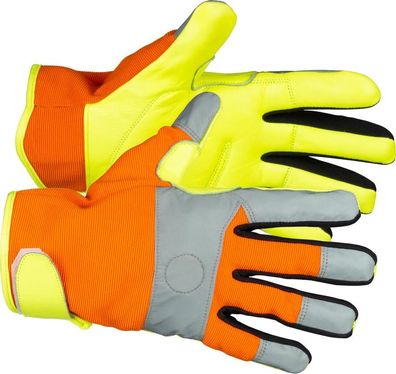 Handschuhe Strend Pro Caveron High Vision, Textil Leder mit
