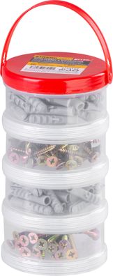 Satz von Schrauben und Dübeln Strend Pro, Schrauben 5x80 und 5x40, Dübel