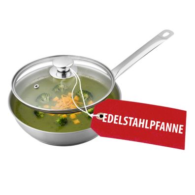 Pfanne MagicHome Chloe, 28 cm, 4 Lit., mit Glasdeckel, Edelstahl