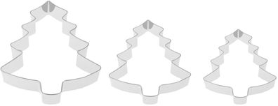 Ausstecher MagicHome Weihnachten, zum Backen, Baum, Förmchen, 3 Stk