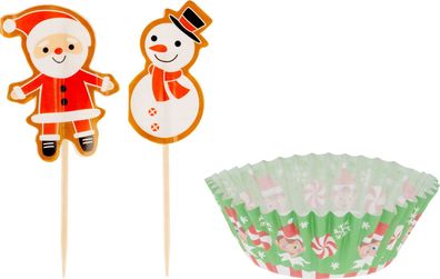 Papiere und Zahnstocher Set MagicHome Weihnachten, für Muffins zum