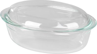 Schüssel MagicHome, Auflaufform, Glas, oval, Bräter, 3000 ml