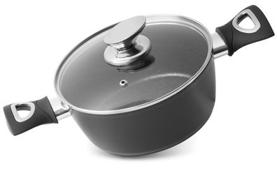 Topf MagicHome Black Line, 20 cm, 2100 ml, mit Deckel