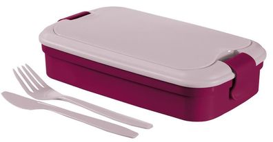 Box Curver® Lunch&Go 1300 ml, Lunchbox, lila, Dose mit Besteck