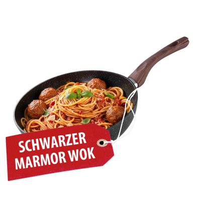 Wok Pfanne MagicHome Black Marble Line, 28 cm