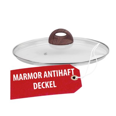 Deckel MagicHome Black Marble Line, Glas, 24 cm
