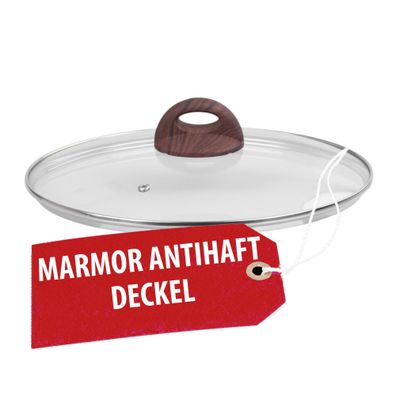 Deckel MagicHome Black Marble Line, Glas, 28 cm