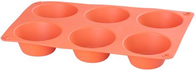 Form MagicHome, zum Backen, für 6 Muffins, Silikon, rot, 23,7x16x3 cm