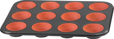 Form MagicHome, zum Backen, für 12 Muffins, Blech, mit Silikonformen