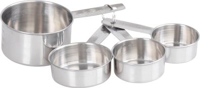 Messbecher MagicHome, Tassenform, Edelstahl, 4-teiliges Set