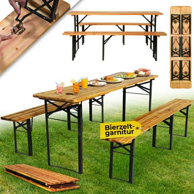 Bier-Set Dortmund Standard3, Tisch 175x46x77 cm, 2x Bank 175x23x47 cm