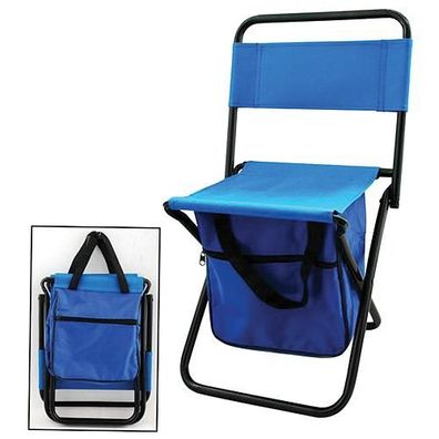 Stuhl Strend Pro CC4101, klappbar, blau, Camping, Angelstuhl, mit