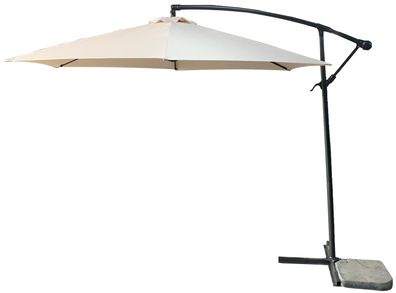 Sonnenschirm DEMI, 300 cm, 42 mm, beige, PE, Garten