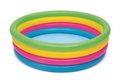 Schwimmbecken Bestway® 51117, Rainbow, Kinder, aufblasbar, Regenbogen