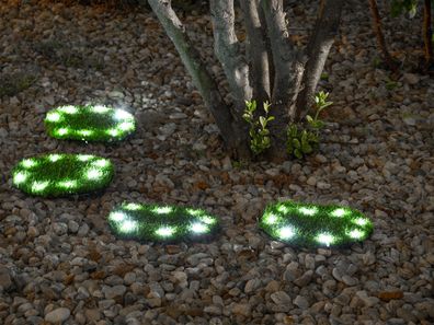 Lampe Strend Pro 6155, Grasplatten 4 Stk., 24 cm, Solarkreise aus