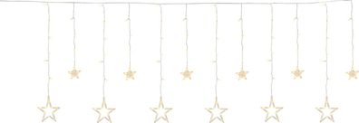 Lichtervorhang MagicHome Weihnachten, 138x LED warmweiß, mit Sternen