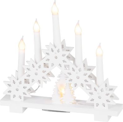 Kerzenhalter MagicHome Weihnachten, 6x LED warmweiß, 2xAA, Innenbereich