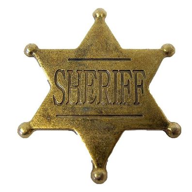 US Sheriff Stern 6-Point Messingfarben