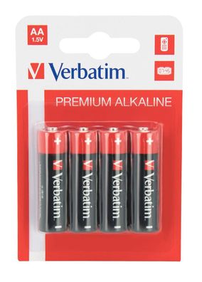 2x Verbatim 49921 1x4 Alkaline Batterie Mignon AA LR6