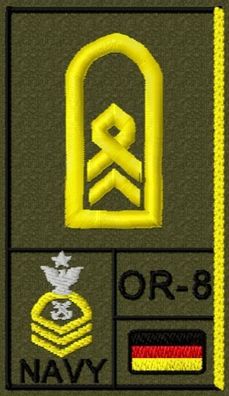 Bundeswehr Rangabzeichen mit NATO Rangcode, Stabsbootsmann, Spieß, Marine