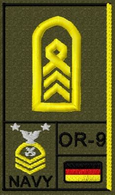 Bundeswehr Rangabzeichen mit NATO Rangcode, Oberstabsbootsmann, Spieß, Marine