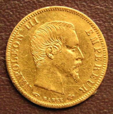 Frankreich. 5 Francs 1858 A. Gold 900