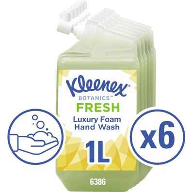 6x Kleenex Schaumseife Fresh Luxury 6386 1l