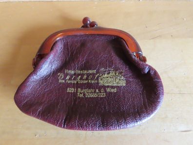 Geldbörse Geldtasche Kunstleder -Hotel Burghof- Klippverschluß (Kleingeld)