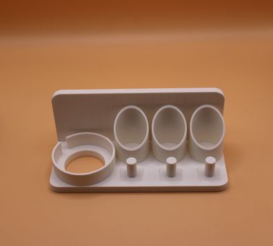 Stand Halterung Passend Für Oral B IO 7-9 für 3 Bürsten weiß links