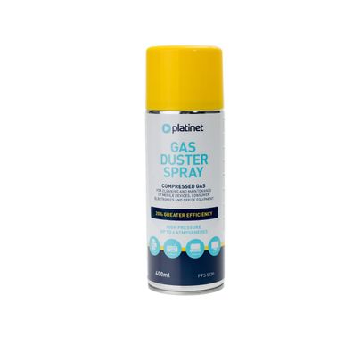 Platinet Druckluftspray 400 ml Gas Duster für Elektronik