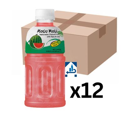 12er-Pack Mogu Mogu Wassermelone Getränk mit Nata de Coco 320ml (inkl. 3€ Pfand)