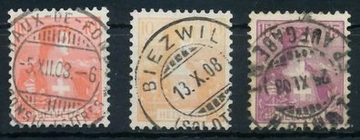 Schweiz 1907 Nr 98-100 zentrisch gestempelt X6C29F2