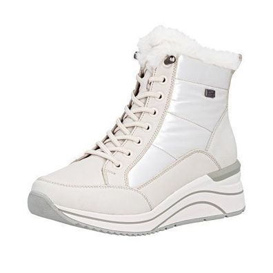 Remonte Schnürstiefel - Weiß Textil
