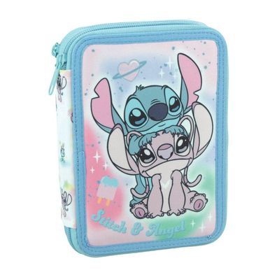 Disney Lilo und Stitch Brush It Out befülltes doppelstöckiges Federmäppchen