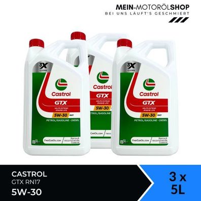 Castrol GTX 5W-30 RN17 3x5 Liter