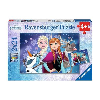 Disney Frozen / Die Eiskönigin: Nordlichter - Puzzle 2x24 Teile Kinderpuzzle