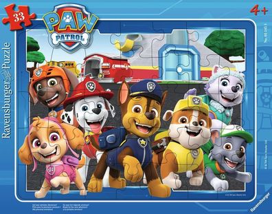 Paw Patrol: Auf zum nächsten Abenteuer - Rahmenpuzzle 33 Teile Kinderpuzzle