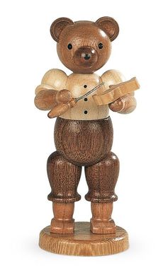 Bärensammelfigur Bär Schnitzer natur klein Höhe 10 cm NEU Bär Bärenfigur Deko