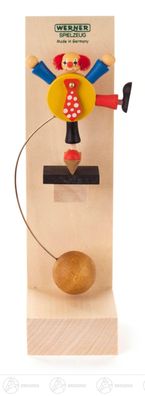 Schaukelfigur Clown, gelb Höhe = 13,5cm NEU Erzgebirge Pendelfigur Wackelfigur