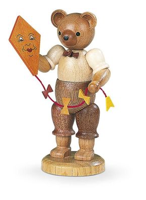 Bärensammelfigur Bär mit Drachen natur klein Höhe 10 cm NEU Bär Bärenfigur Deko