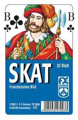 Klassisches Skatspiel, Französisches Bild, 32 Karten in Klarsicht-Box Ravensburger