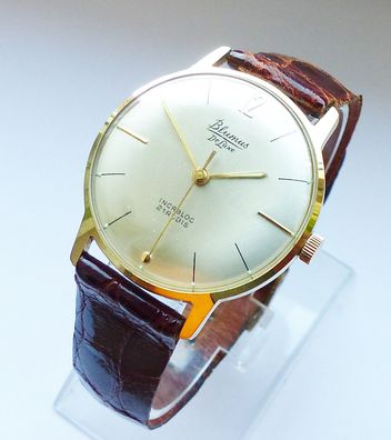 Schöne Blumus de Luxe Classic 17Rubis Herren Vintage Armbanduhr in Top Zustand
