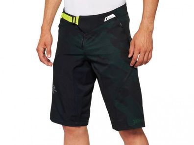 100% Airmatic LE Shorts 32" Black Camo. - komfortable Trail-Bikeshorts in moderner Au