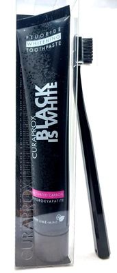 Curaprox Black Is White Set, Zahnpasta 90ml mit Zahnbürste