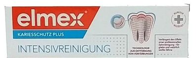 Elmex Zahncreme Intensivreinigung Tube 50ml Zahnpasta Pflege Weiße Zähne