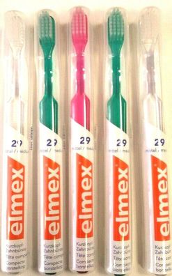 5x Elmex 29 Handzahnbürste im Köcher
