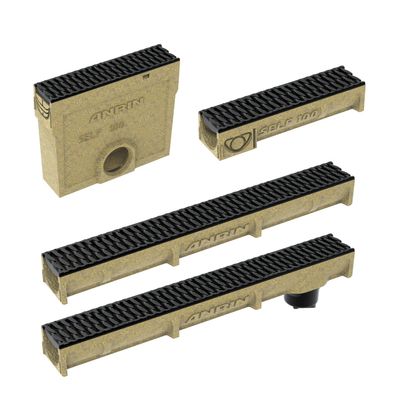 ANRIN SELF 100 SMART Entwässerungssystem mit Kunststoffrost B125