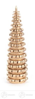 Baum Ringelbäumchen ohne Stamm, vergoldet H=ca 8cm NEU Erzgebirge Holzbaum